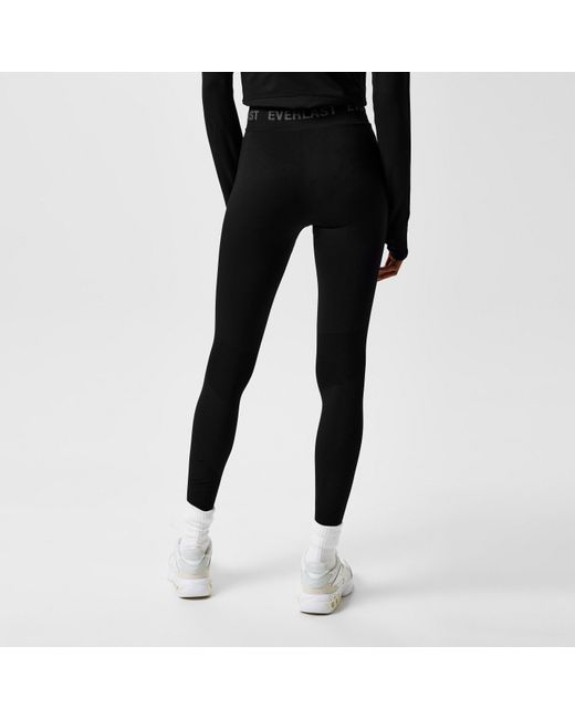 Everlast Black Seamless Logo Yoga Pants