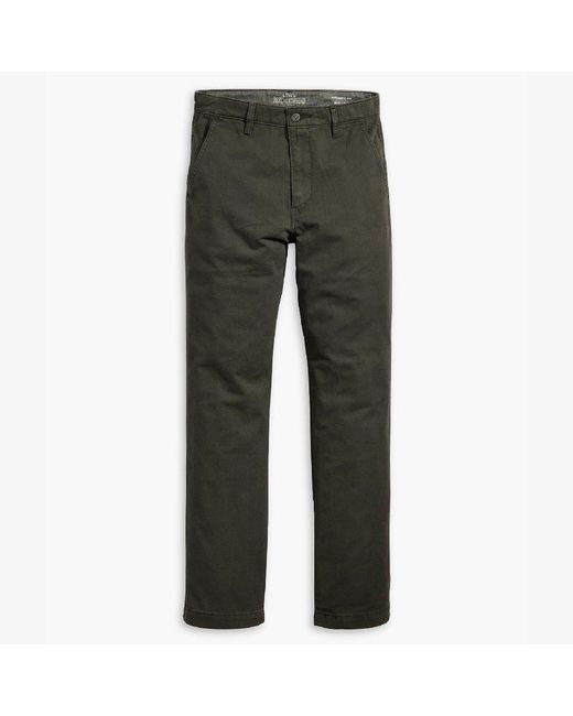 Levi's Gray Authentic Straight Washed Chinos for men
