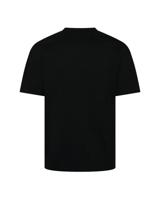 C P Company Black Metropolis Series Chest Logo T-Shirt for men