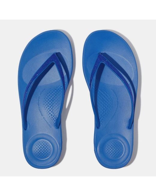Fitflop Blue Iqushion Sparkle Flip-Flop