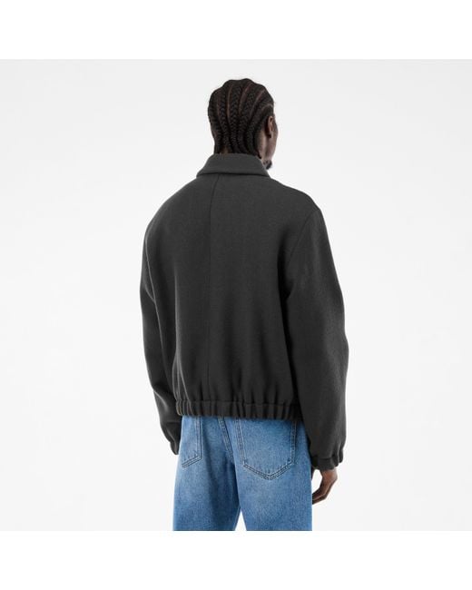 AMI Black Wool Harrington Jacket for men