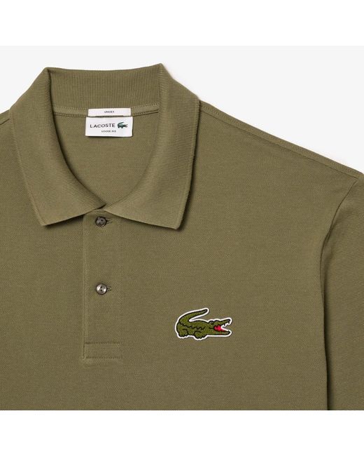 Lacoste Green Loose Fit L.12.12 Piqué Badge Polo Shirt for men