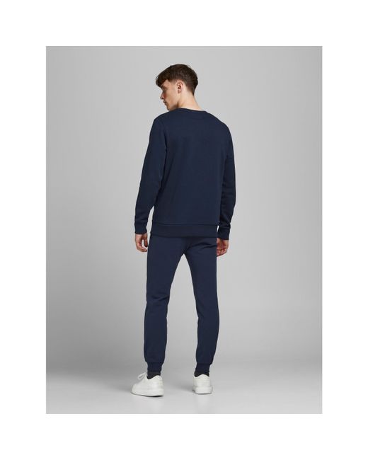 Jack & Jones Blue Gordon Shark Jogging Bottoms for men