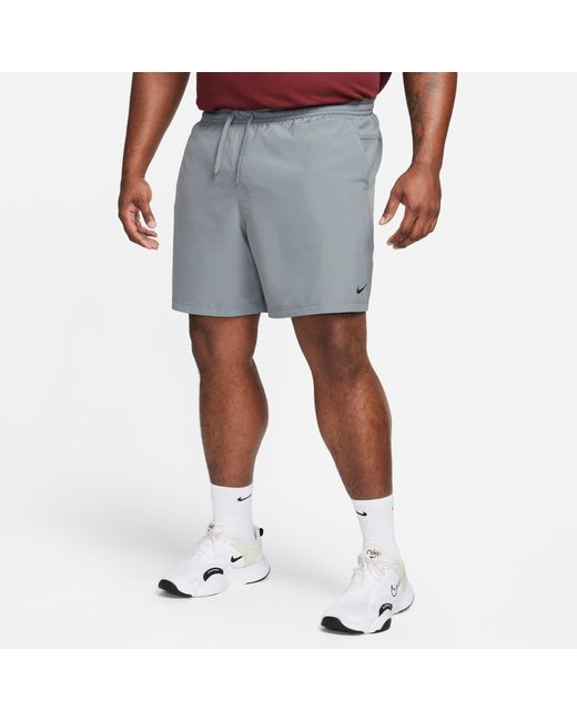 Nike Gray Dri-Fit Form 7 Unlined Versatile Shorts for men