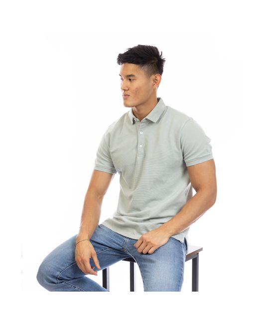 Peter Werth Gray Molton Short Sleeve Polo Shirt for men