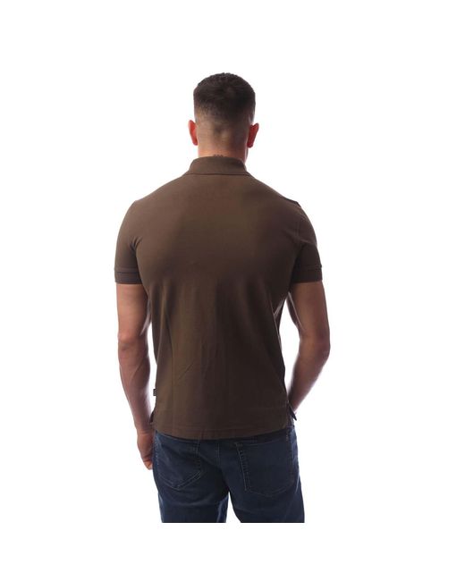 Boss Brown Firenze Short-Sleeve Polo Shirt With Logo Detail for men
