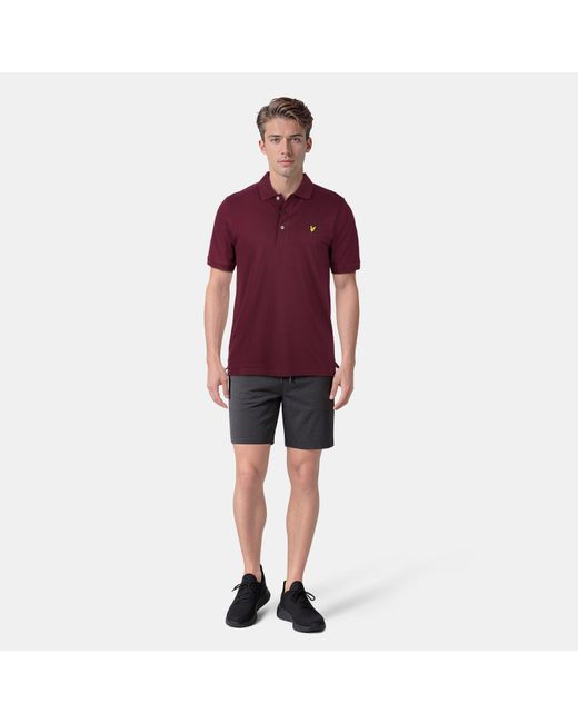 Lyle & Scott Red Basic Short Sleeve Polo Shirt for men
