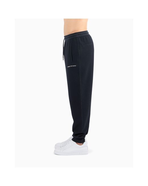ARMANI EXCHANGE Blue Closed Hem Fleece Joggers for men