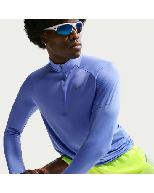 Nike Blue Stride Half Zip Top for men