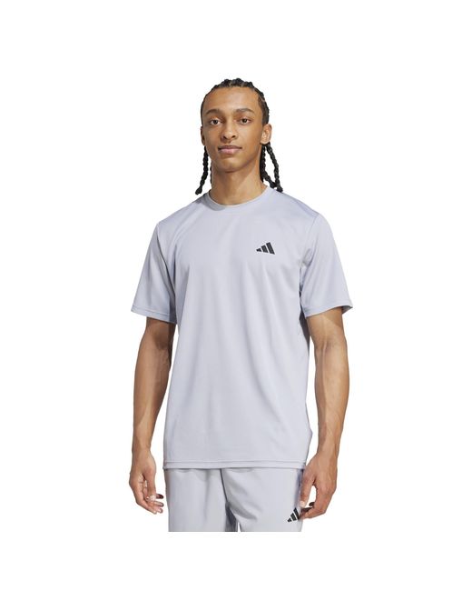 Adidas Blue Training Essentials Base T Shirt for men