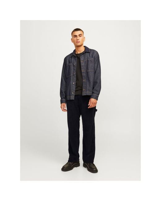 Jack & Jones Blue Corduroy Trousers for men
