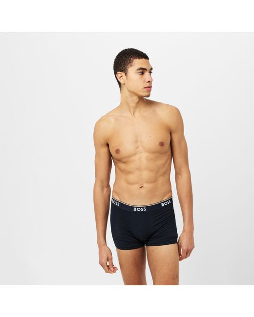 Boss Blue Bodywear 3-Pack Boxer Shorts With Logo Detail for men