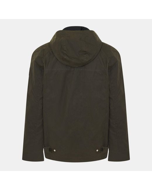 Lyle & Scott Green Wax Bomber Jacket for men