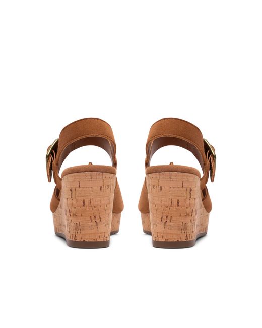 Clarks Brown Wedge Sandals