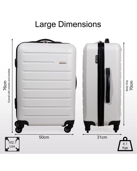 Pierre Cardin Gray Voyager Hard Shell Travel Suitcase Cabin Luggage