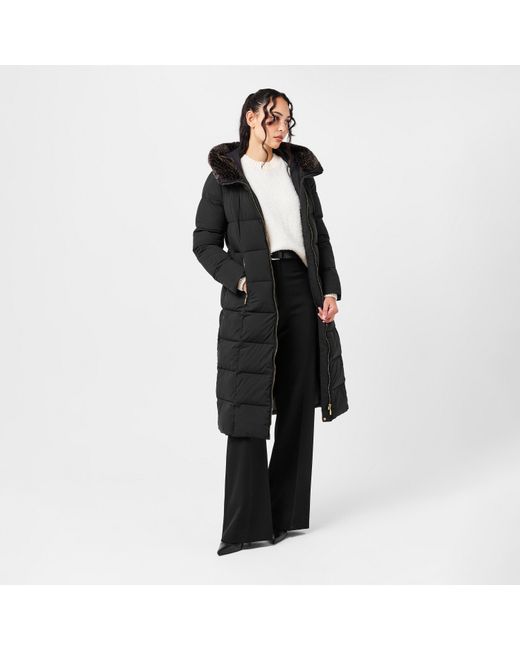 Donna Karan Black Insulated Long Puffer Jacket