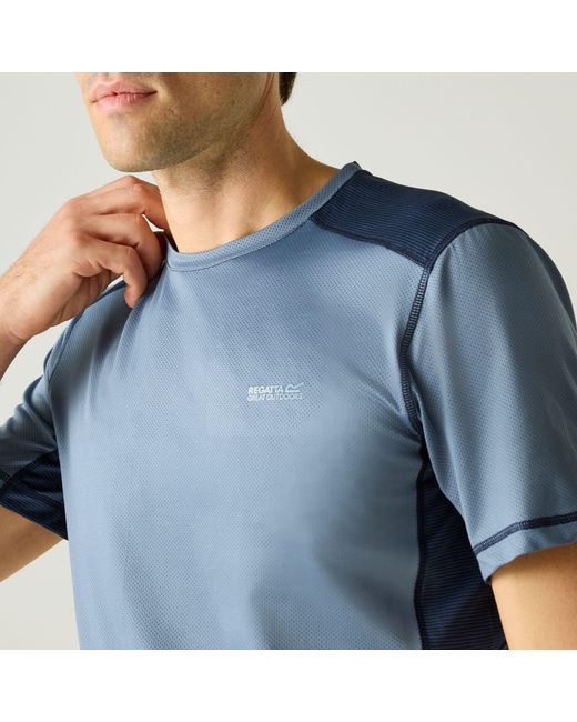 Regatta Blue Virda Lightweight T-Shirt for men