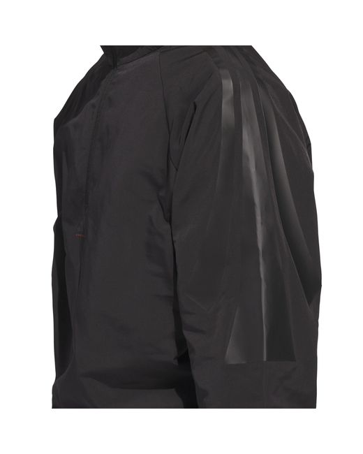 Adidas Black Basketball Half Zip Long Sleeve Windbreaker for men