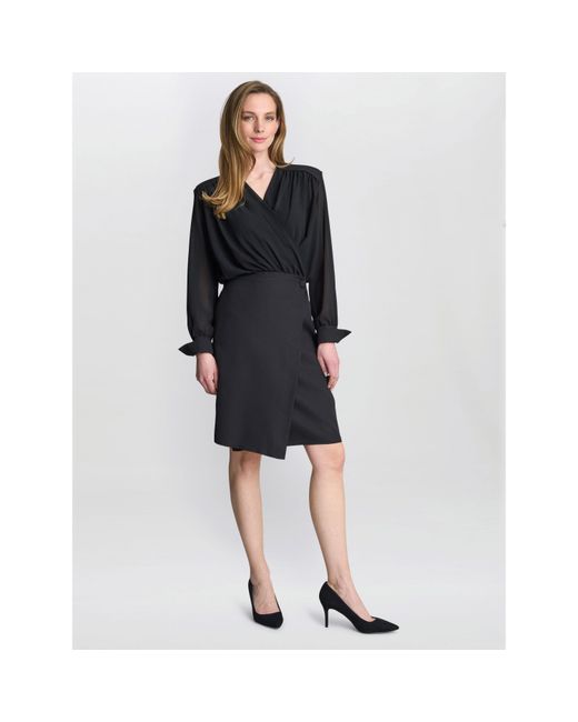 Gina Bacconi Black Rae Sequin Jersey Dress