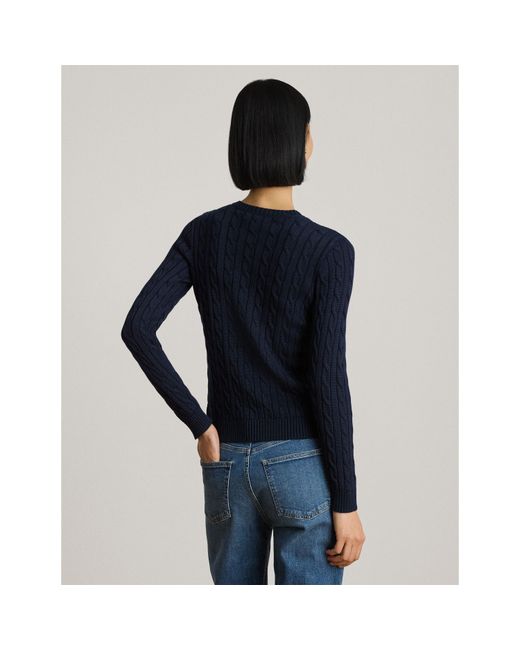 Ralph Lauren Blue Cable-Knit Jumper