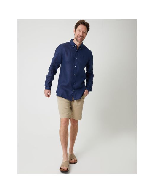 Saltwell Blue Long-Sleeve Oxford Shirt for men