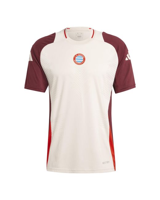 Adidas Pink Bayern Munich Long Sleeve Performance T-Shirt for men
