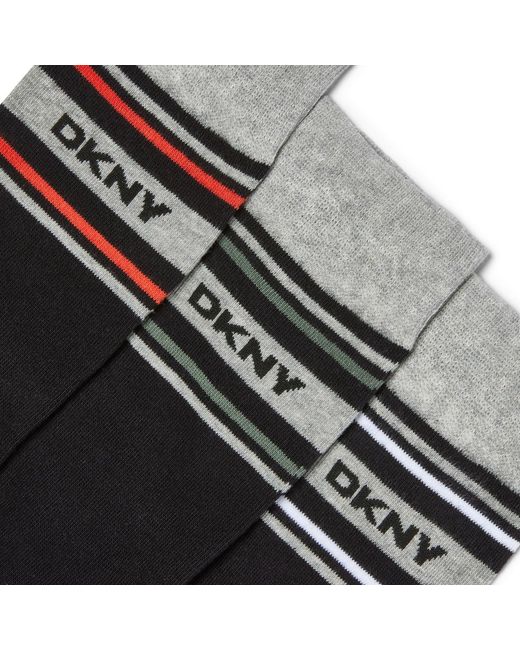 DKNY Black 3 Pack Gift Socks Elmwood for men
