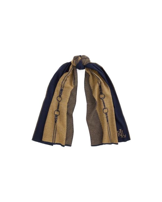 Ralph Lauren Blue Lrl Wrp Scarf Ld64