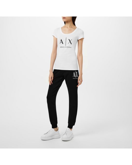 ARMANI EXCHANGE Black Logo Jogging Bottoms