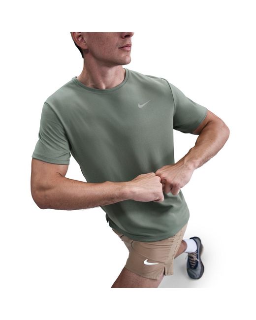 Nike Green Miler Running Top for men