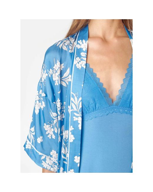 CCDK Blue Kimono Dressing Gown