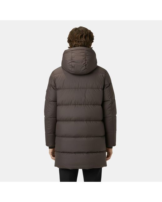 Jack Wills Gray Hooded Long Puffer Jacket for men