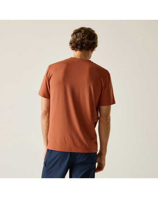 Regatta Brown Fingal Tee Short Sleeve Performance T-Shirt for men