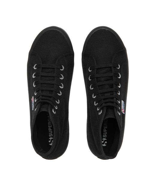 Superga Black Alpina Canvas High-Top Trainers