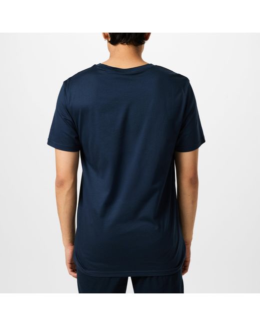 Boss Blue Bodywear Short Sleeve T-Shirt With Logo Print Detail for men