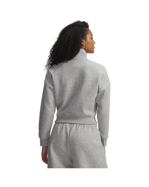 Under Armour Gray Rival Fleece Script 1/2 Zip