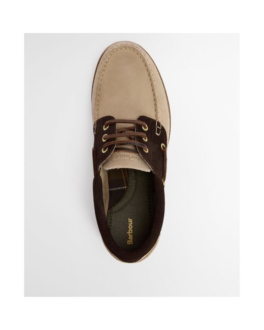 Barbour Brown Re-Engineered Deck Boat Shoes for men