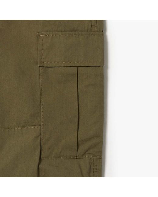 Lacoste Green Straight-fit Multi Pocket Cargo Pants for men