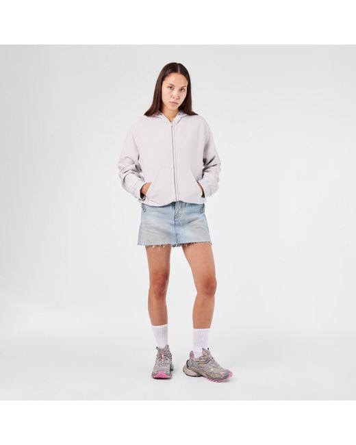 Balenciaga Blue Bal City Mini Denim Skirt