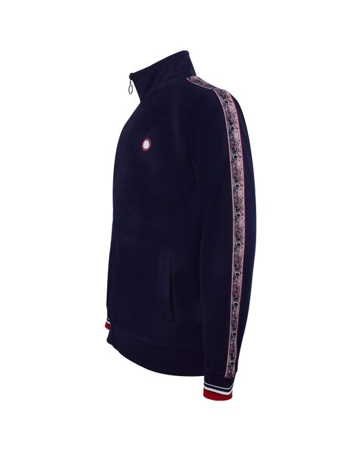 Pretty Green Blue Eclipse Tape Tracksuit Top for men