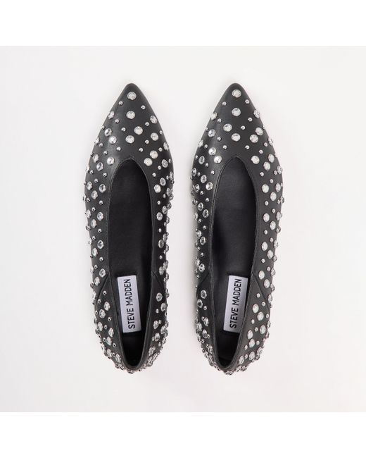 Steve Madden Black Venecia Ballet Pumps