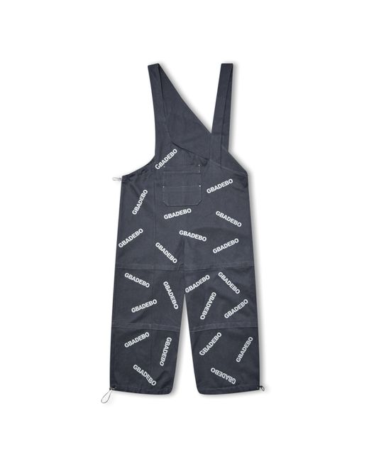 GBADEBO Blue Asymmetric Dungarees for men