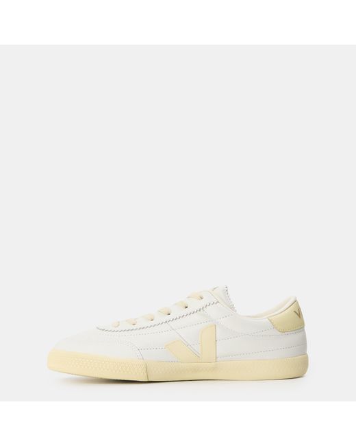 Veja White Pnnka Leather Court Trainers
