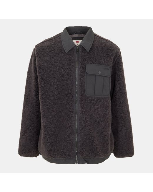 Levi's Black Full-Zip Insulated Sherpa Jacket for men