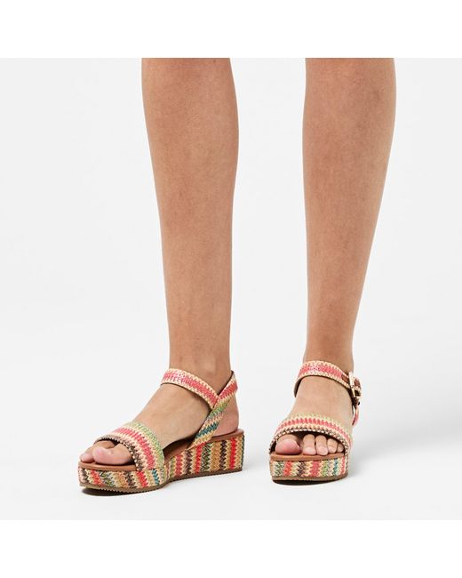 Dune Metallic Flatform Sandals