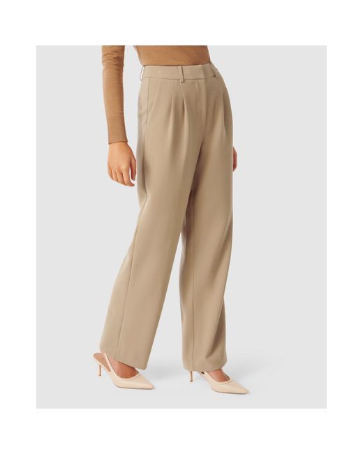 Forever New Natural Danielle Straight Leg Pants
