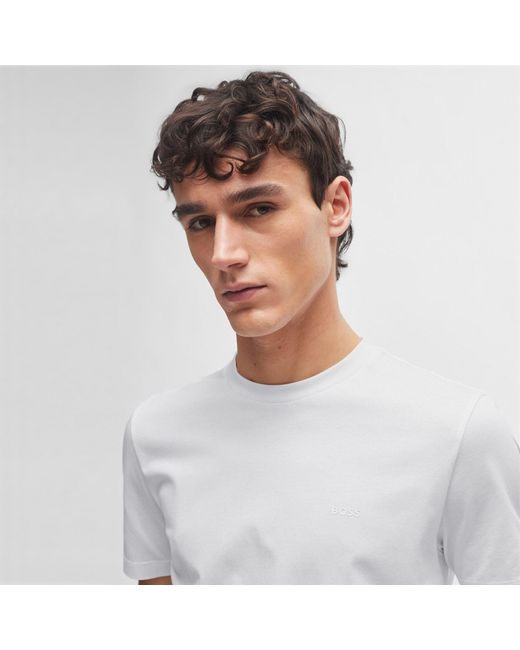 Boss White Hbb Thompson Tonal Logo T-Shirt for men