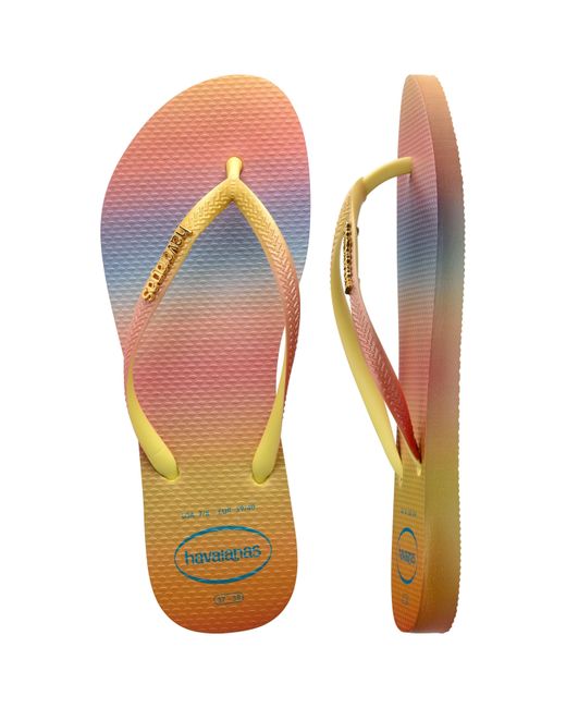 Havaianas Multicolor Slim Gradient Sunset Flip Flops