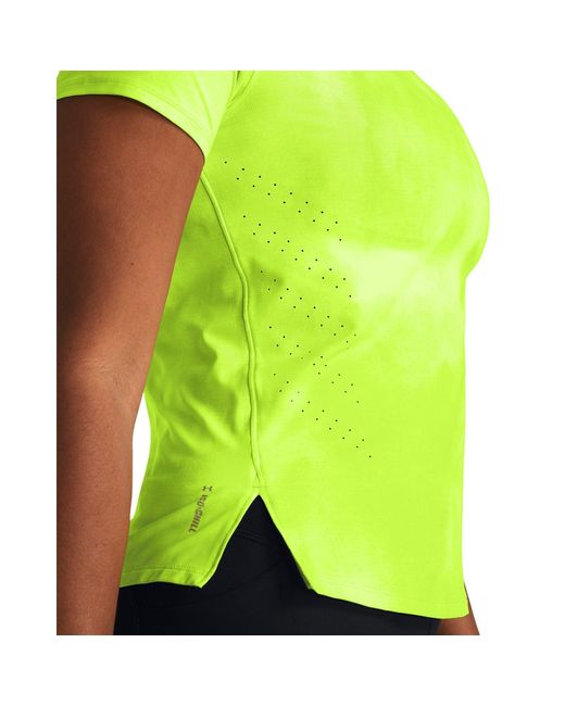 Under Armour Green Launch Elite Printed Short-Sleeve Performance Top