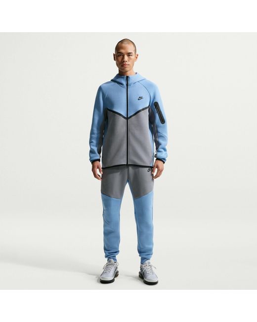 Nike Blue Tech Fleece Hoodies for men